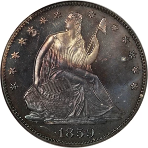 image for: 1859 50c PCGS/CAC Proof 66 CAM ex: Perfection Collection