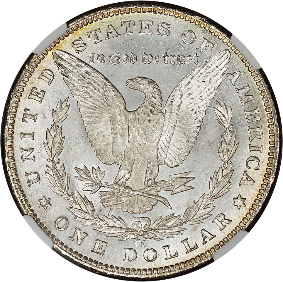 image for: 1890-CC $1 NGC MS62 (Tailbar, VAM-4)