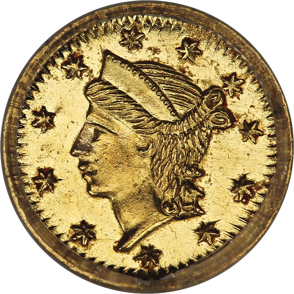 image for: Cal. Gold 25c PCGS MS63 (BG-221)