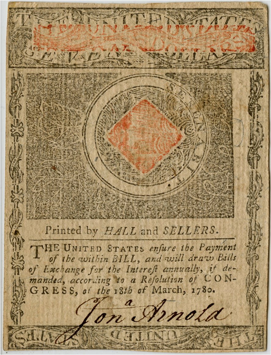 image for: FR. RI-287 1780 2-Jul $7 Rhode Island Colonial Note PMG About Unc 55