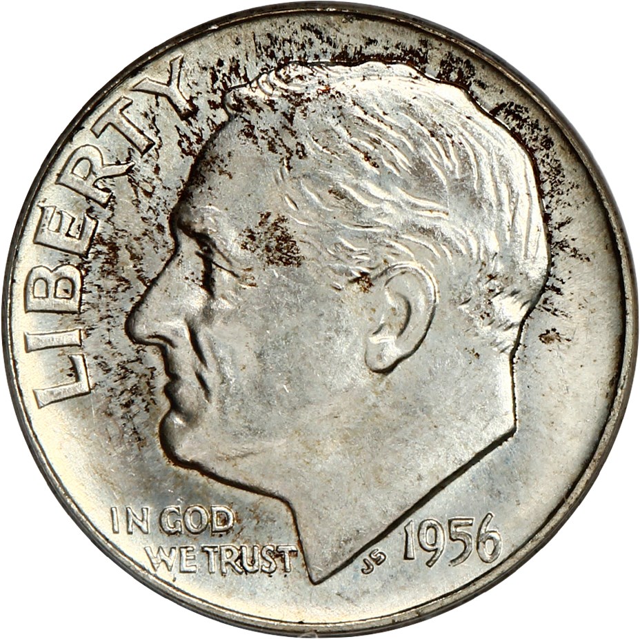 image for: 1956-D 10c PCGS MS66