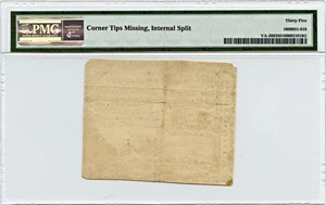 image for: FR. VA208 1781 1-Mar $500 Virginia Colonial Note PMG Very Fine 35 (Corner Tips Missing, Internal Split)