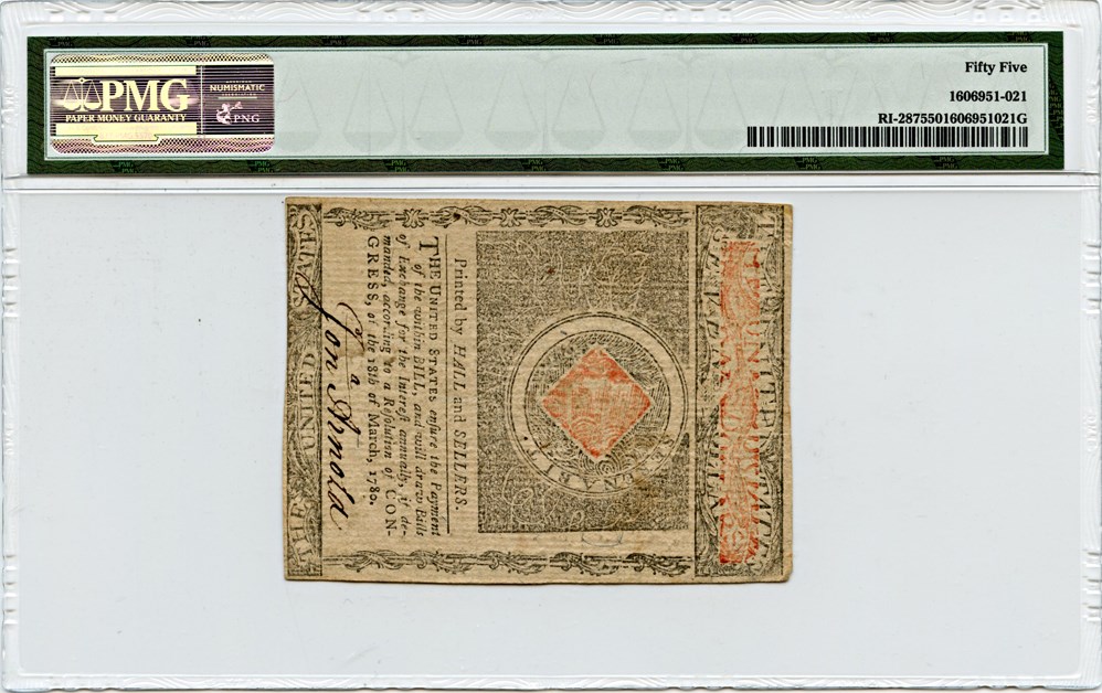 image for: FR. RI-287 1780 2-Jul $7 Rhode Island Colonial Note PMG About Unc 55