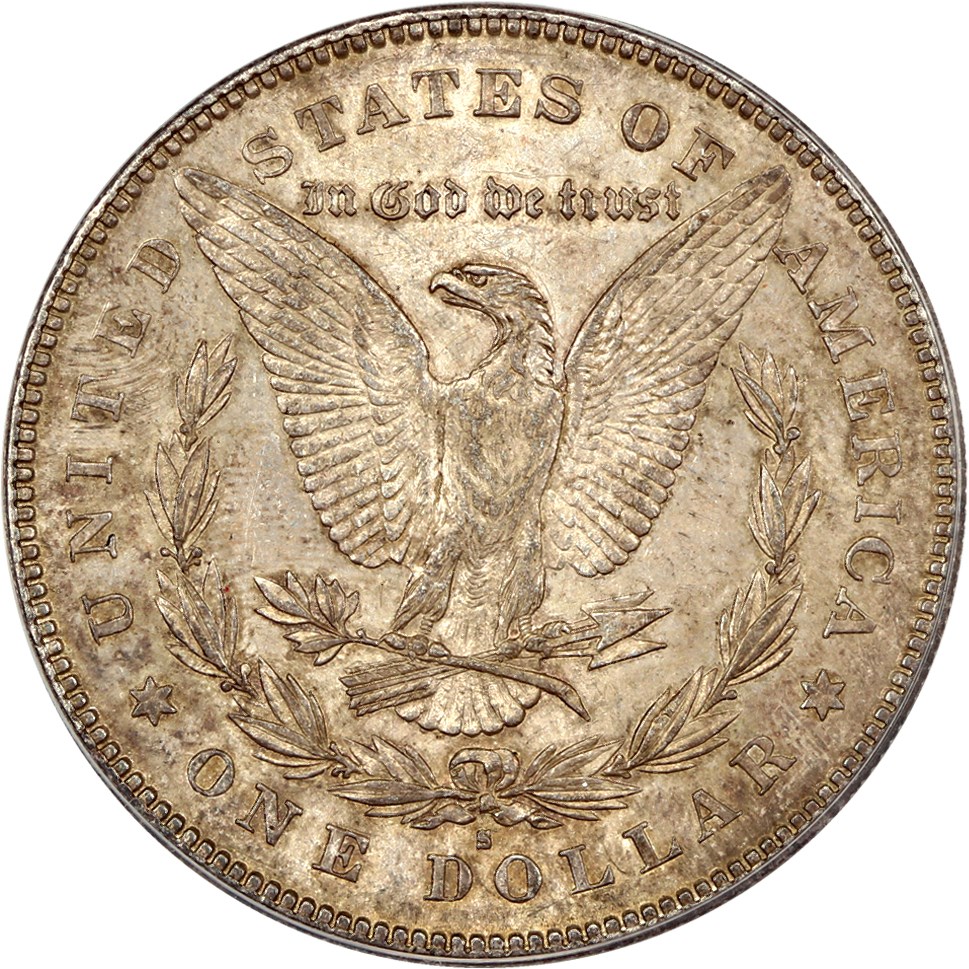 image for: 1879-S $1 ANACS AU55 (VAM-39, Reverse of 1878)