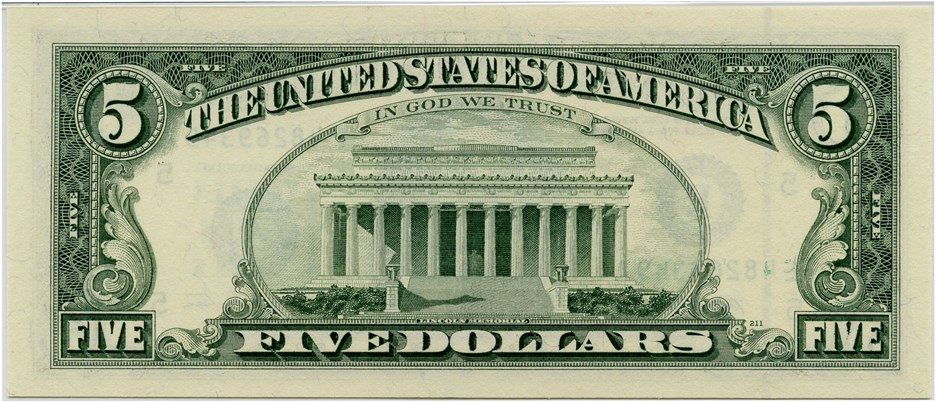 image for: FR. 1982-E 1993 $5 Federal Reserve Note Richmond PMG Gem Unc 66 EPQ