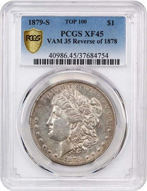 image for: 1879-S $1 PCGS XF45 (VAM-35, Reverse of 1878)