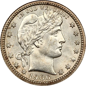 image for: 1906-O 25c NGC MS64
