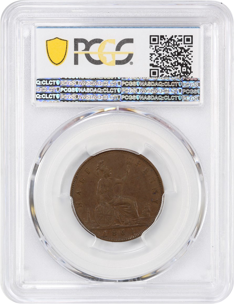 image for: Great Britain: 1861 1/2 D PCGS XF40 (S-3956)