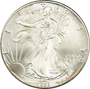 image for: 1995 Silver Eagle $1 PCGS MS67