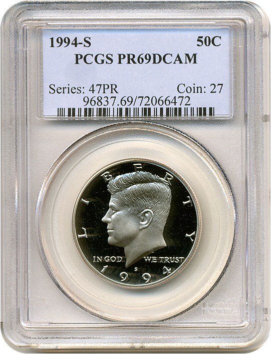 image for: 1994-S 50c  PCGS Proof 69 DCameo