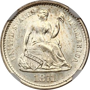 image for: 1871-S H10c NGC MS66