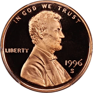 image for: 1996-S 1c PCGS Proof 70 RD DCAM