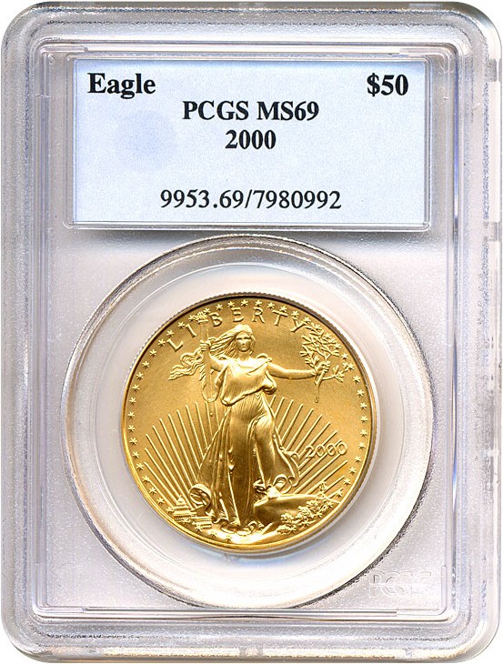 image for: 2000 $50 Gold Eagle PCGS MS69 