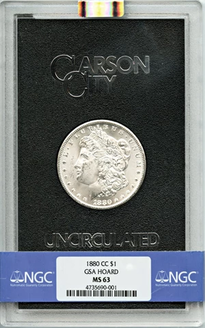 image for: 1880-CC $1 NGC/GSA MS63 GSA Hoard (Reverse of 1879)