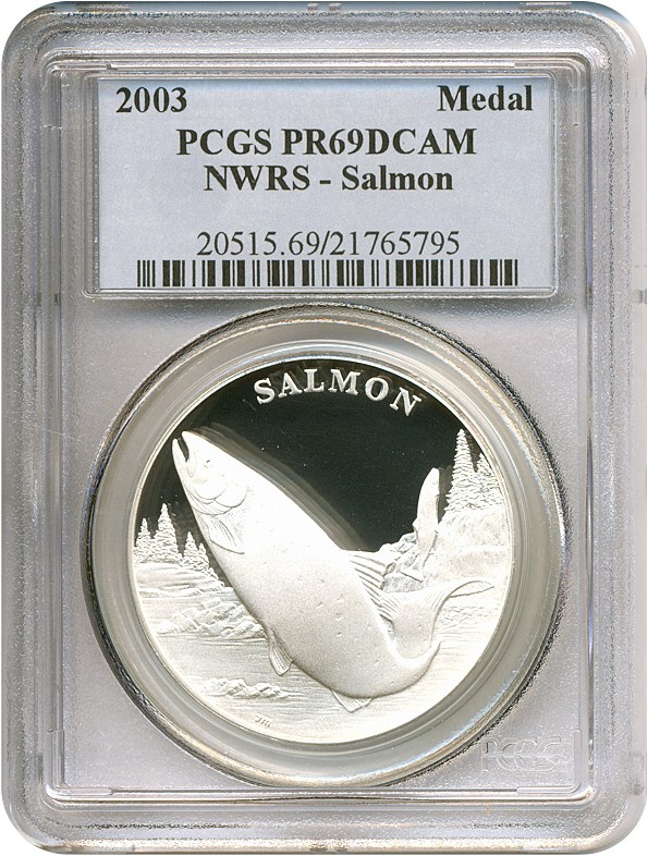 image for: 2003 Medal NWRS - Salmon PCGS Proof 69 DCameo