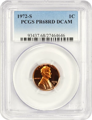 image for: 1972-S 1c PCGS Proof 68 RD DCAM