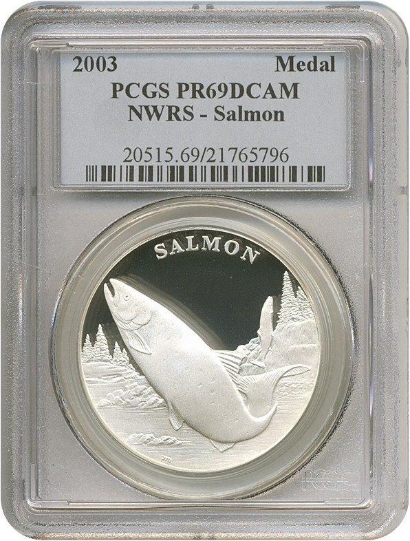 image for: 2003 Medal NWRS - Salmon PCGS Proof 69 DCameo