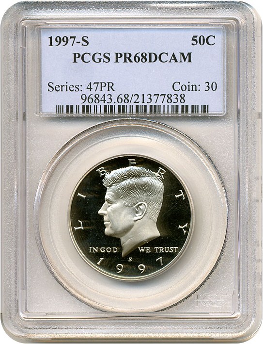image for: 1997-S 50c  PCGS Proof 68 DCameo