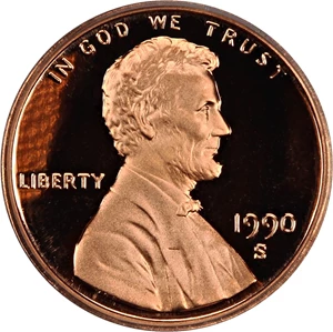 image for: 1990-S 1c PCGS Proof 70 RD DCAM