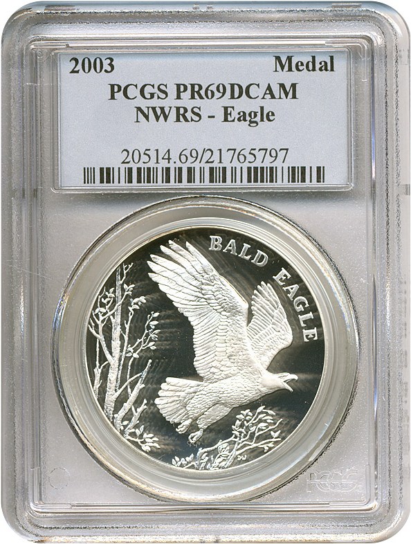 2003 Medal National Wildlife Rescue Service, Silver, Eagle PR DCAM