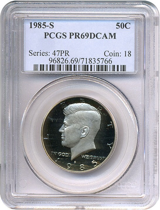 image for: 1985-S 50c  PCGS Proof 69 DCameo