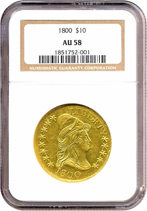 image for: 1800 $10 NGC AU58