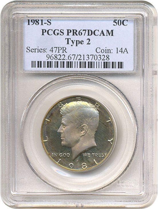 image for: 1981-S 50c Ty.2 PCGS Proof 67 DCameo