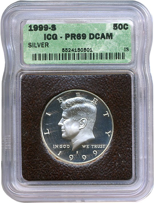 image for: 1999-S 50c Silver ICG Proof 69 DCameo