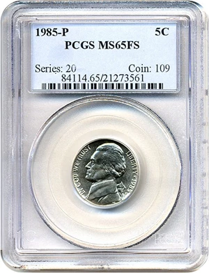 image for: 1985-P 5c PCGS MS65 FS
