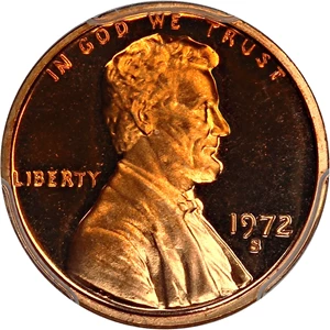 image for: 1972-S 1c PCGS Proof 68 RD DCAM