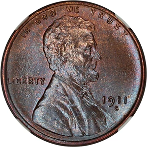 image for: 1911-S 1c NGC MS65 RB