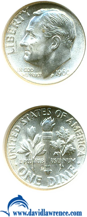 image for: 1960-D 10c NGC MS67