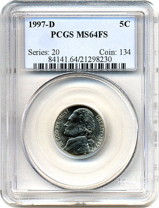 image for: 1997-D 5c  PCGS MS64 FS