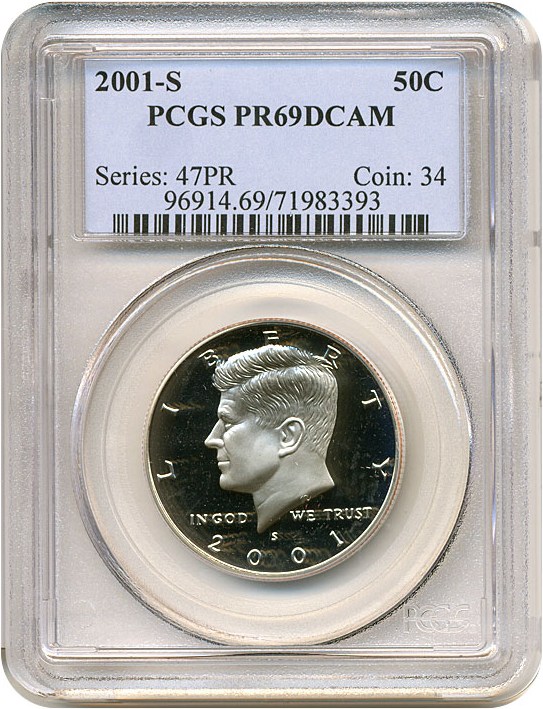 image for: 2001-S 50c  PCGS Proof 69 DCameo