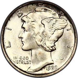 image for: 1930-S 10c PCGS MS65