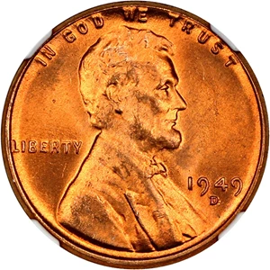 image for: 1949-D 1c NGC MS67 RD
