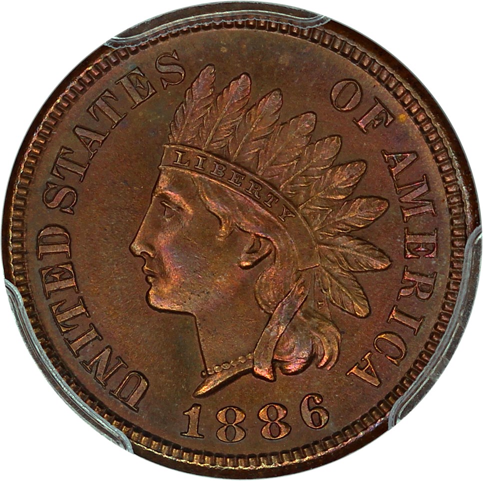 image for: 1886 1c PCGS/CAC Proof 65 RB (Type 1)