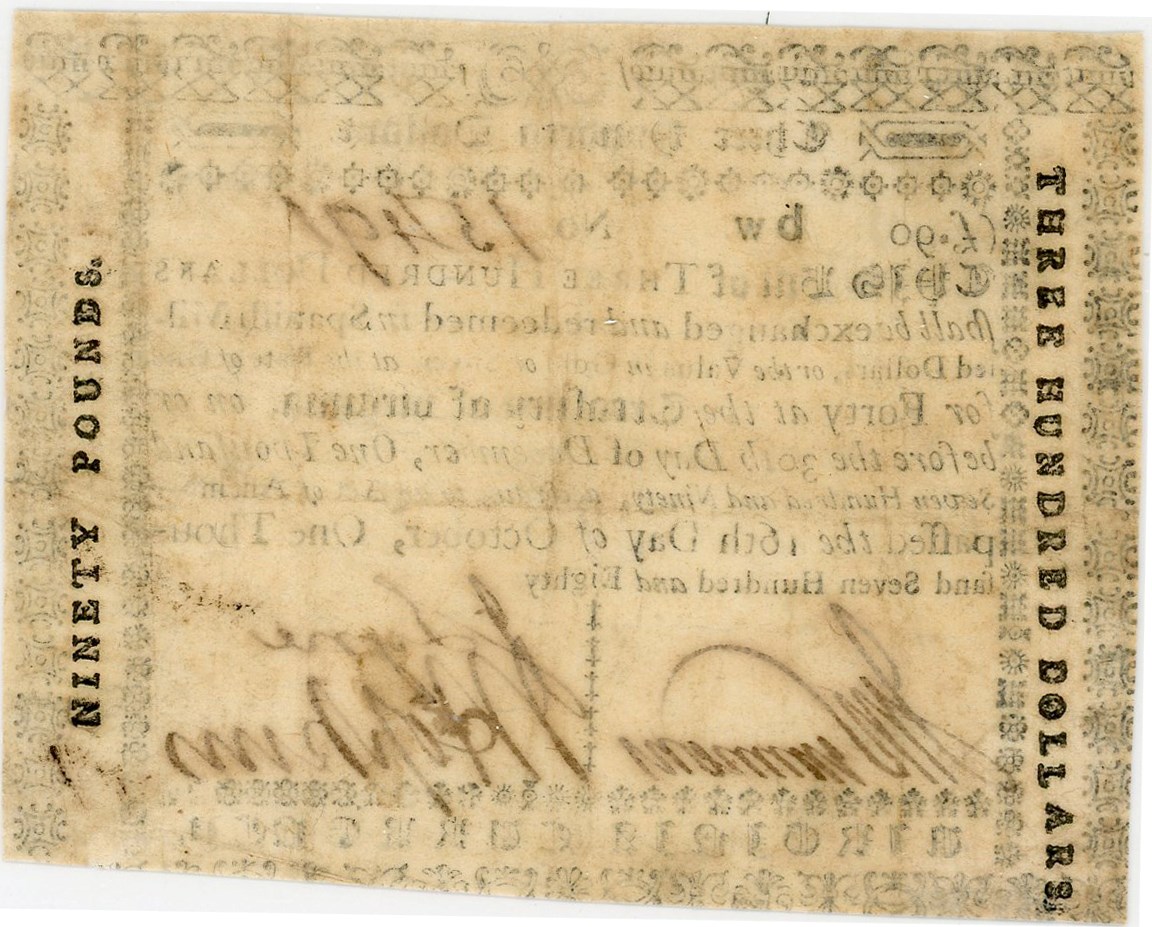 image for: FR. VA-194 October 16, 1780 $300 Virginia Colonial Currency PCGS Very Fine 35