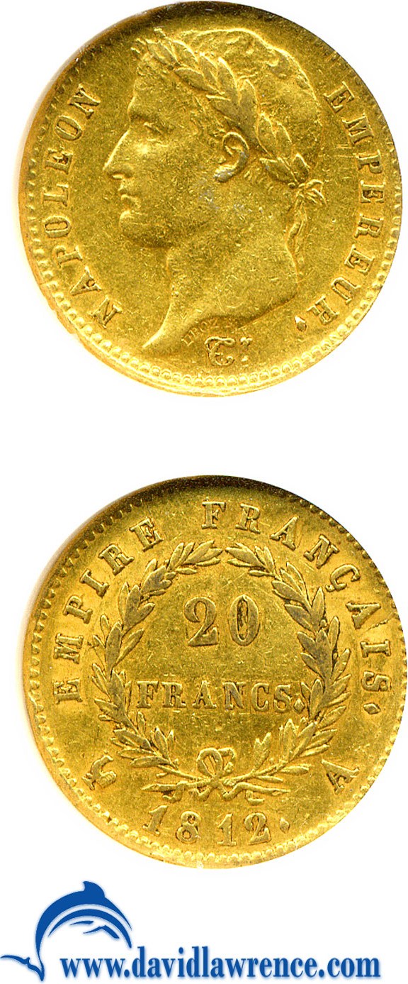 image for: France: 1812-A 20 Fr  NGC AU55 (KM-695.1)