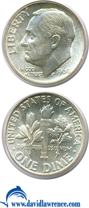 image for: 1960 10c PCGS MS67 FB