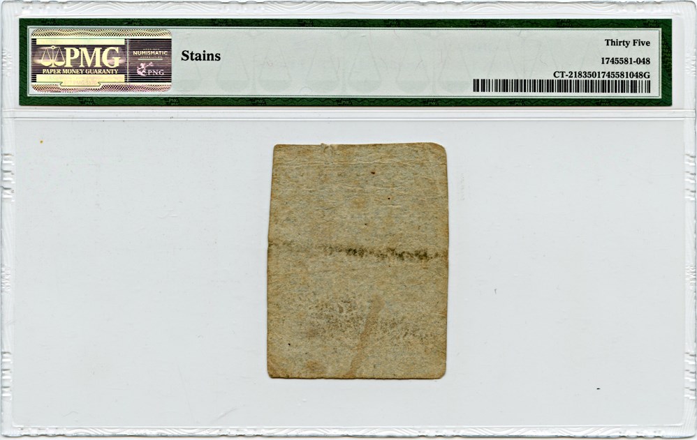 image for: FR. CT-218 October 11, 1777 7 Pence Connecticut Colonial Note PMG Very Fine 35 (Stains)