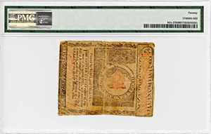 image for: FR. MA-278 May 5, 1780 $1 Massachusetts Colonial Note PMG Very Fine 20