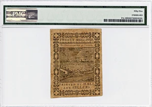 image for: FR. PA-169 October 1, 1773 20s Pennsylvania Colonial Note PMG About Unc 55