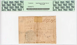 image for: FR. GA-110a June 8, 1777 $8 Georgia Colonial Currency PCGS Extremely Fine 40 (Small Repaired Edge Tear)