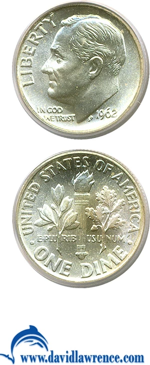 image for: 1962 10c PCGS MS67 FB