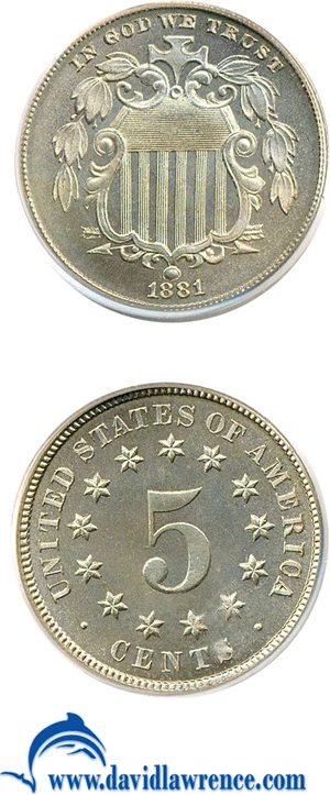 image for: 1881 5c PCGS Proof 67
