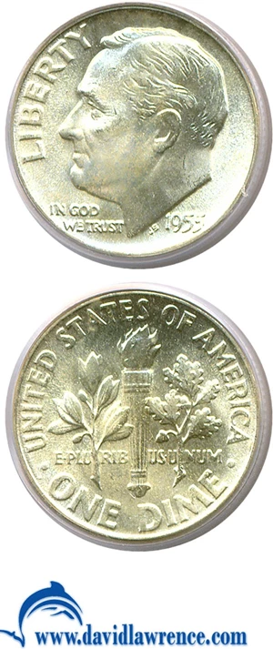 image for: 1955 10c PCGS MS67 FB