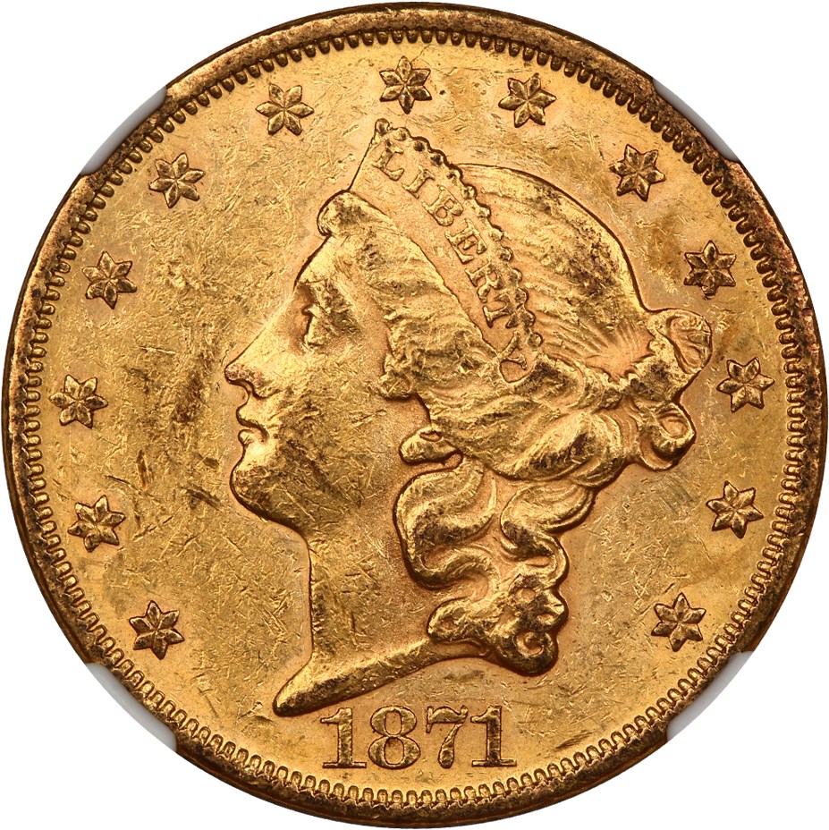image for: 1871 $20 NGC AU58