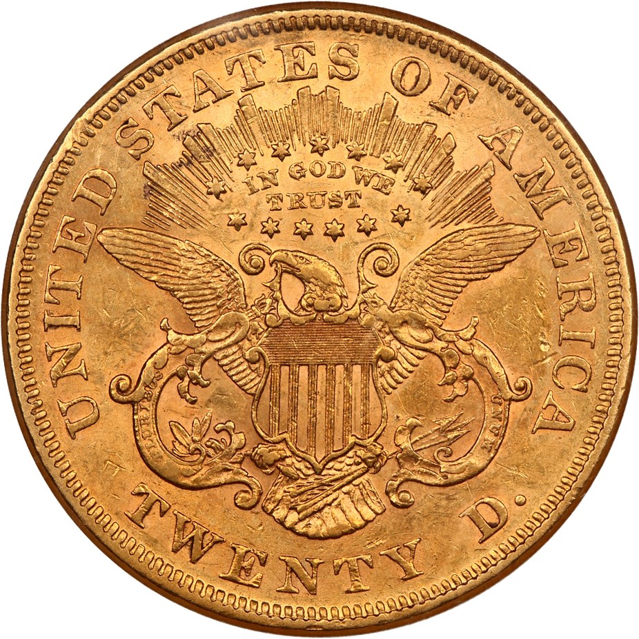 image for: 1869 $20 NGC AU58