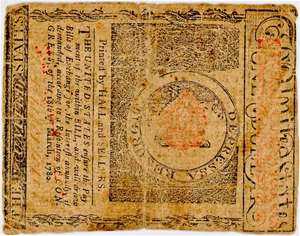 image for: FR. MA-278 May 5, 1780 $1 Massachusetts Colonial Note PMG Very Fine 20